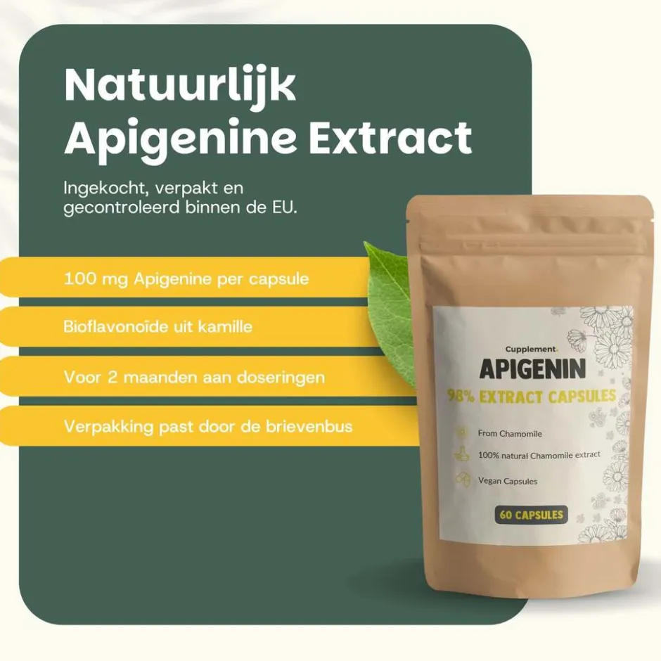 20% korting | Apigenin Extract Capsules 100 mg|Cupplement Hot