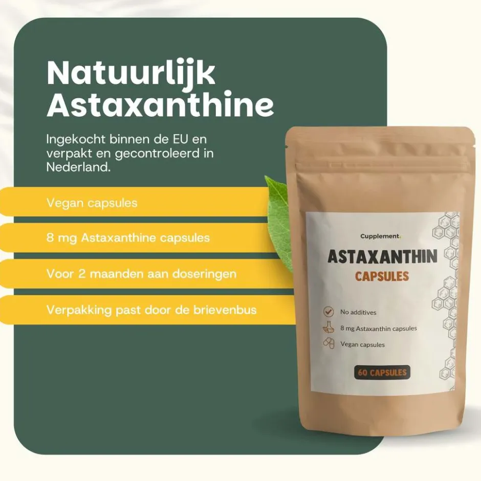 Cupplement 20% korting | Astaxanthine Capsules 8 mg< Natuurlijke Supplementen