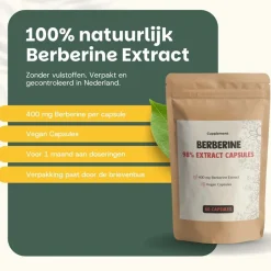 Cupplement 20% korting | Berberine Extract Capsules 400 mg< Natuurlijke Supplementen