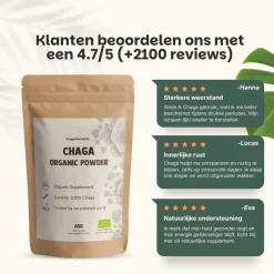 20% korting | Chaga Poeder Biologisch|Cupplement Outlet