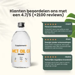 10% korting | Combideal MCT C8 Olie Biologisch|Cupplement New