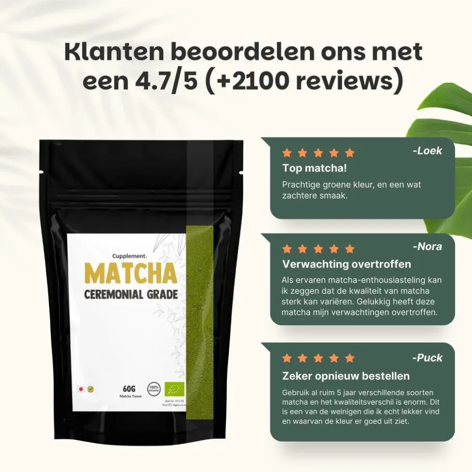 Cupplement 30% korting | Multipack Matcha Poeder Ceremonial Grade< Maaltijdverrijkers