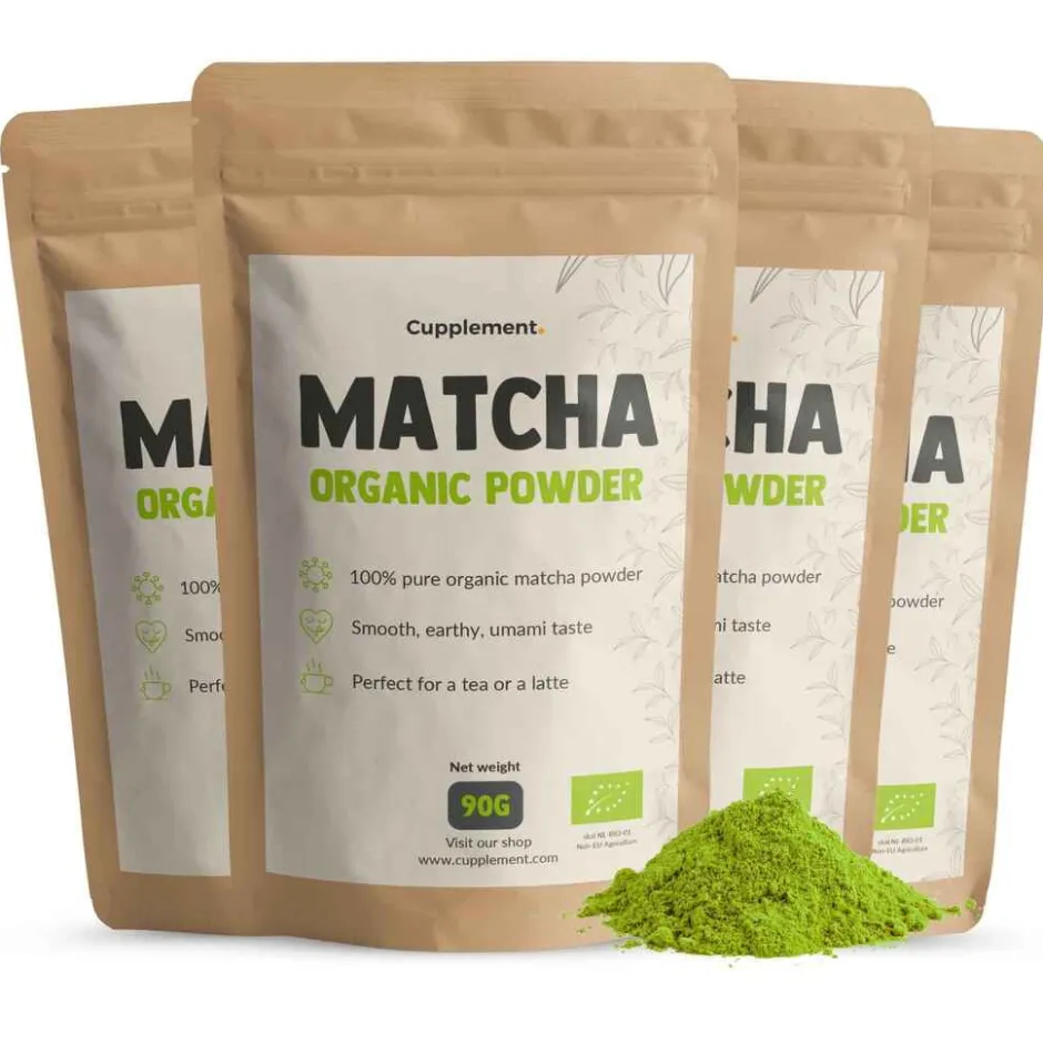 Cupplement 25% korting | Multipack Matcha Thee Poeder Biologisch< Maaltijdverrijkers