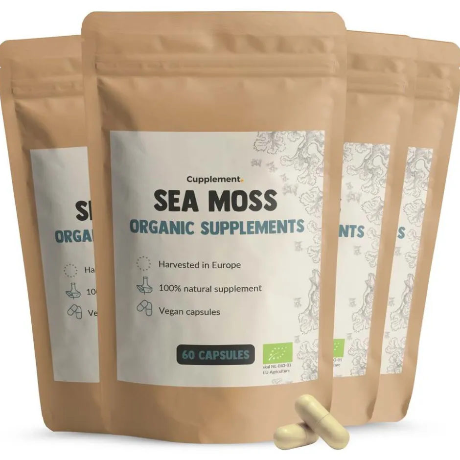 Cupplement 45% korting | Multipack Sea Moss Capsules 500 mg Biologisch< Natuurlijke Supplementen