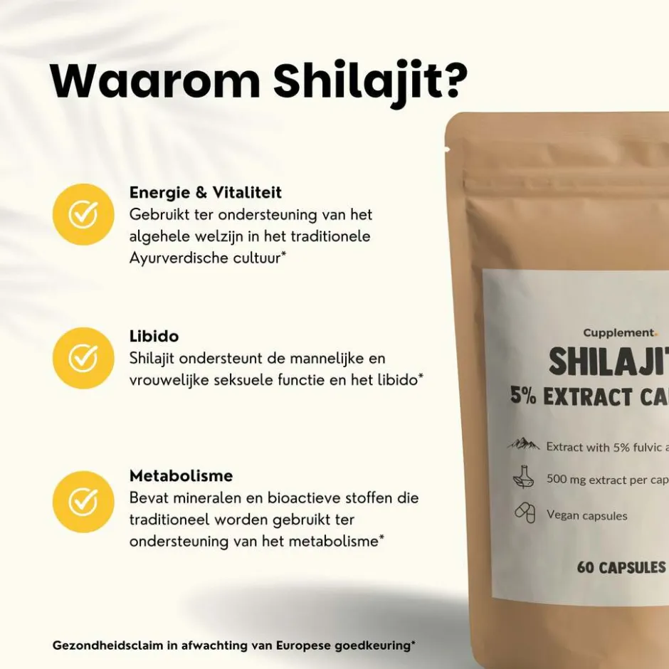 Cupplement 25% korting | Multipack Shilajit Extract (5%) Capsules 500 mg< Natuurlijke Supplementen