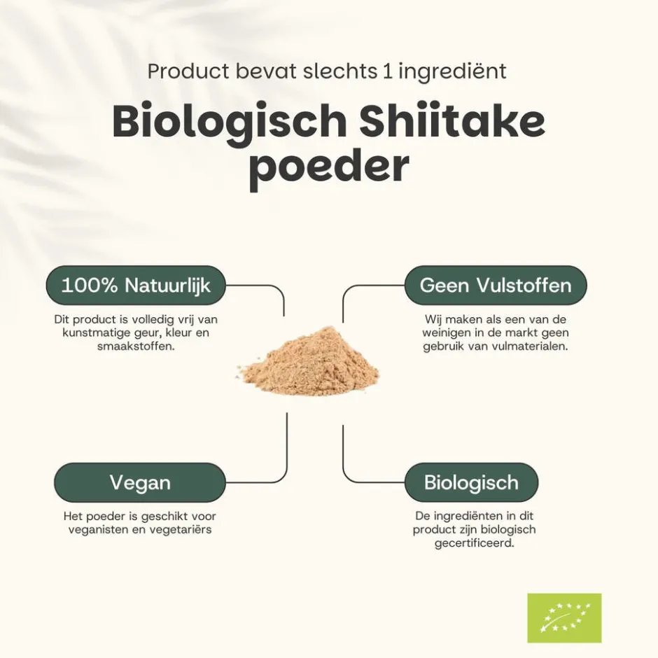 Cupplement 20% korting | Shiitake Poeder Biologisch< Natuurlijke Supplementen