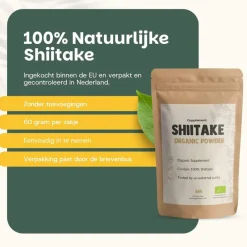 Cupplement 20% korting | Shiitake Poeder Biologisch< Natuurlijke Supplementen