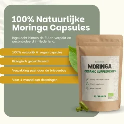 Cupplement 20% korting | Voordeelverpakking Moringa Capsules 500 mg Biologisch< Natuurlijke Supplementen