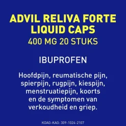 Advil Reliva Forte 400mg Liquid-Caps< Pijn