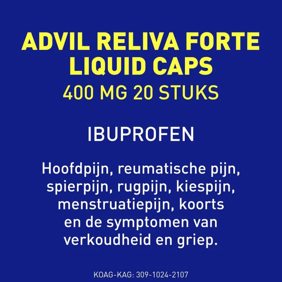 Advil Reliva Forte 400mg Liquid-Caps< Pijn