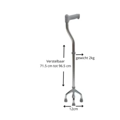 Aidapt vp159aa 4 poot wandelstok< Mobiliteitshulpmiddelen