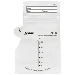 Alecto BF100 - Moedermelk bewaarzakjes 220 ml, 100 stuks< Borstvoedingsaccessoires