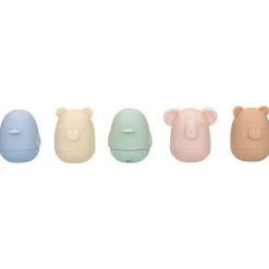 BT5 Badset – 5 Pastelkleurige Badspeeltjes met Thermometer|Alecto New