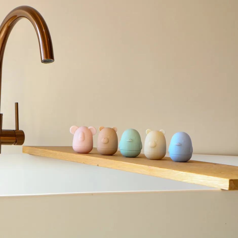 BT5 Badset – 5 Pastelkleurige Badspeeltjes met Thermometer|Alecto New