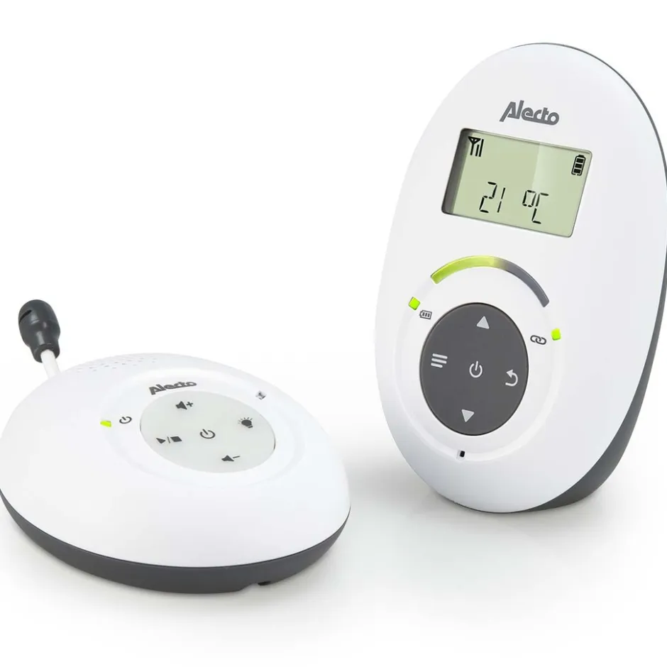 Alecto DBX-115 - Babyfoon Full Eco DECT, wit/antraciet< Baby Elektronica|Babyfoons