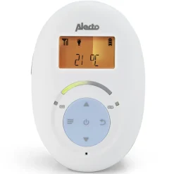 DBX-112 - Full Eco DECT babyfoon met display, wit/blauw|Alecto Discount