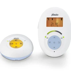 DBX-112 - Full Eco DECT babyfoon met display, wit/blauw|Alecto Discount