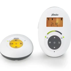 DBX-125 - Full Eco DECT babyfoon met display - Wit/Antraciet|Alecto Clearance
