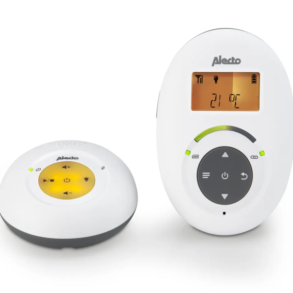 DBX-125 - Full Eco DECT babyfoon met display - Wit/Antraciet|Alecto Clearance
