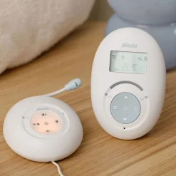 DBX120 - Full Eco DECT babyfoon met display - Wit/Lichtblauw|Alecto Discount