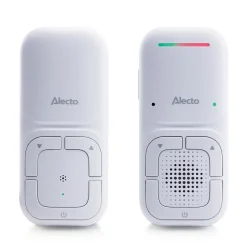 Alecto DBX130 - Moderne Full Eco audio babyfoon met heldere DECT-geluidskwaliteit en lange stand-by tijd - Wit< Baby Elektronica|Babyfoons