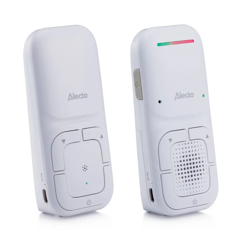 Alecto DBX130 - Moderne Full Eco audio babyfoon met heldere DECT-geluidskwaliteit en lange stand-by tijd - Wit< Baby Elektronica|Babyfoons