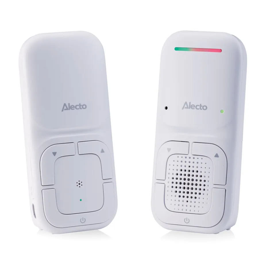 Alecto DBX130 - Moderne Full Eco audio babyfoon met heldere DECT-geluidskwaliteit en lange stand-by tijd - Wit< Baby Elektronica|Babyfoons