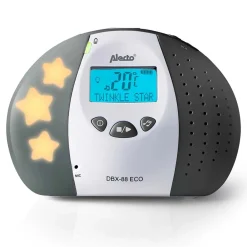 Alecto DBX-88 LIMITED - Full Eco DECT babyfoon met display, wit/antraciet< Baby Elektronica|Babyfoons
