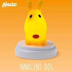 Alecto INNOCENT DOG - LED nachtlampje, hond, geel< Baby Elektronica|Nachtlampjes En Projectoren