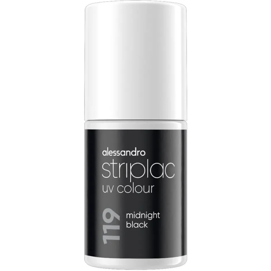 Striplac UV Colour 119 Midnight Black Nagellak|Alessandro New