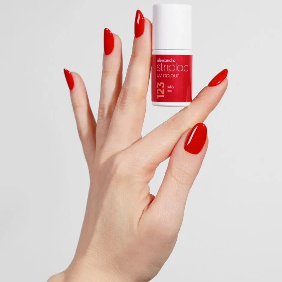 Alessandro Striplac UV Colour 123 Ruby Red Nagellak< Gellak|Nagellak