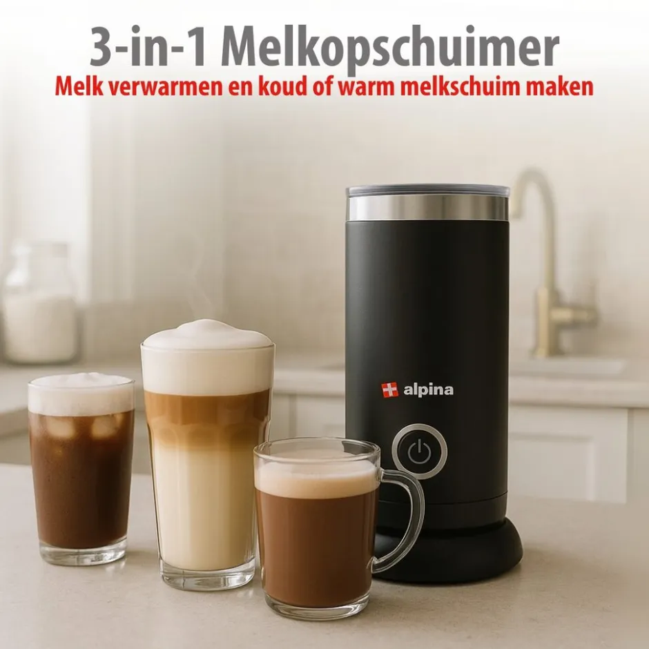 Elektrische melkopschuimer MEAEL3730/001|Alpina Hot