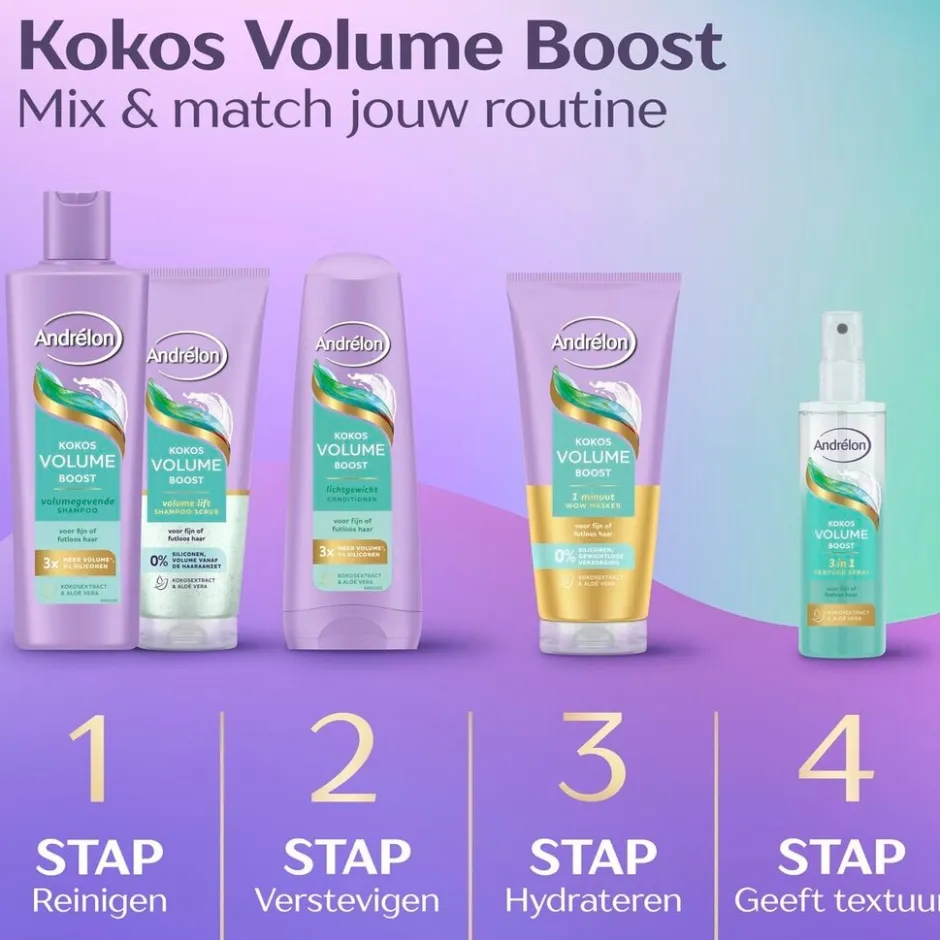 Andrelon Andrélon Kokos Volume Boost Volumegevende Shampoo< Shampoo