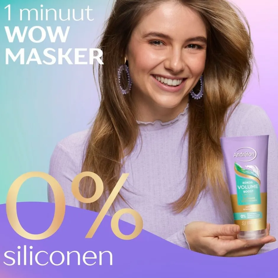 Andrélon Kokos Volume Boost 1 Minuut Wow Haarmasker|Andrelon Clearance
