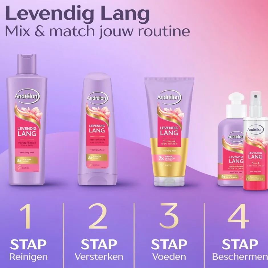 Andrelon Andrélon Levendig Lang Versterkende Shampoo< Shampoo