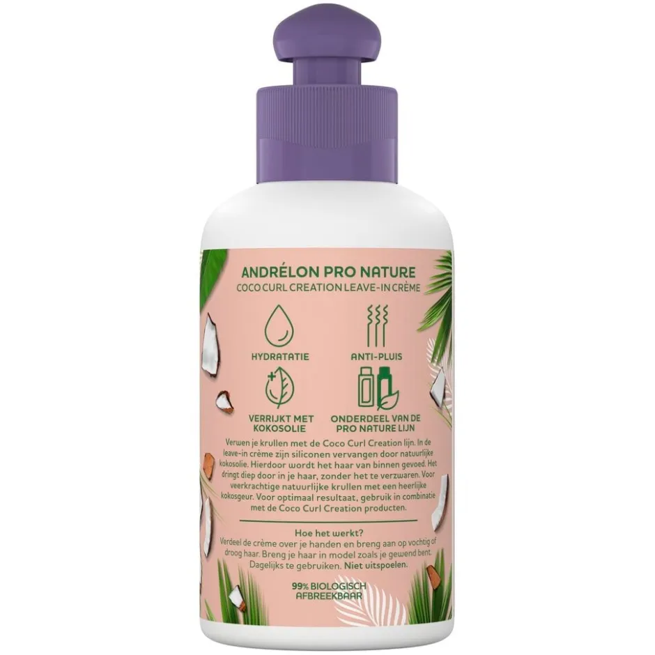 Andrelon Andrélon Pro Nature Coco Curl Creation Leave-In Crème< Haarcrème