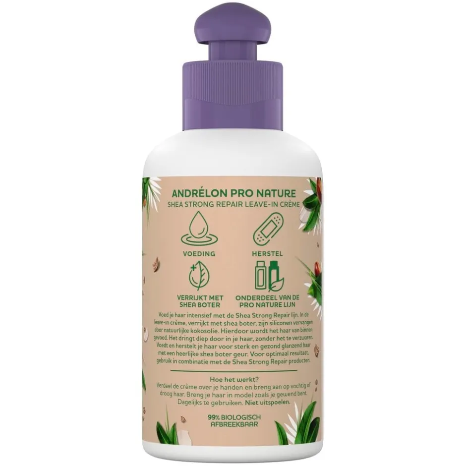 Andrelon Andrélon Pro Nature Shea Strong Repair Leave-In Crème< Haarcrème