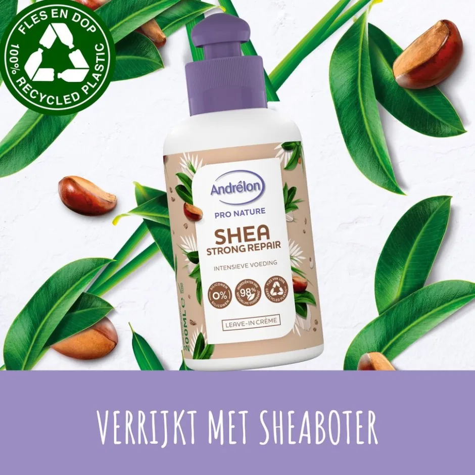 Andrelon Andrélon Pro Nature Shea Strong Repair Leave-In Crème< Haarcrème