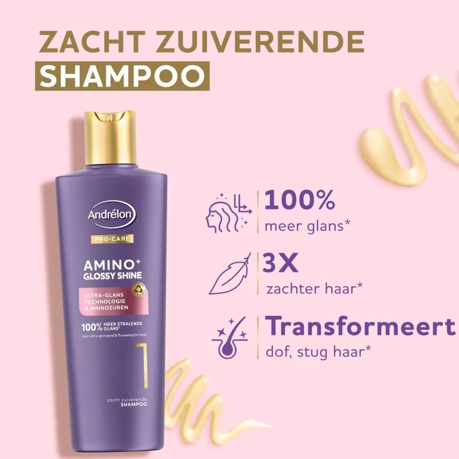 Andrélon Pro-Care Amino+ Glossy Shine Shampoo|Andrelon Pro-Care Best