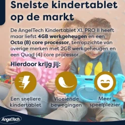 AngelTech Kinderpakket PRO II - Kindertablet + Kinderkoptelefoon| Discount