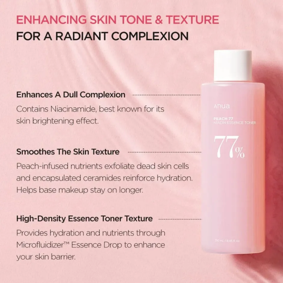 Peach 77 Niacin Essence Toner|ANUA Best