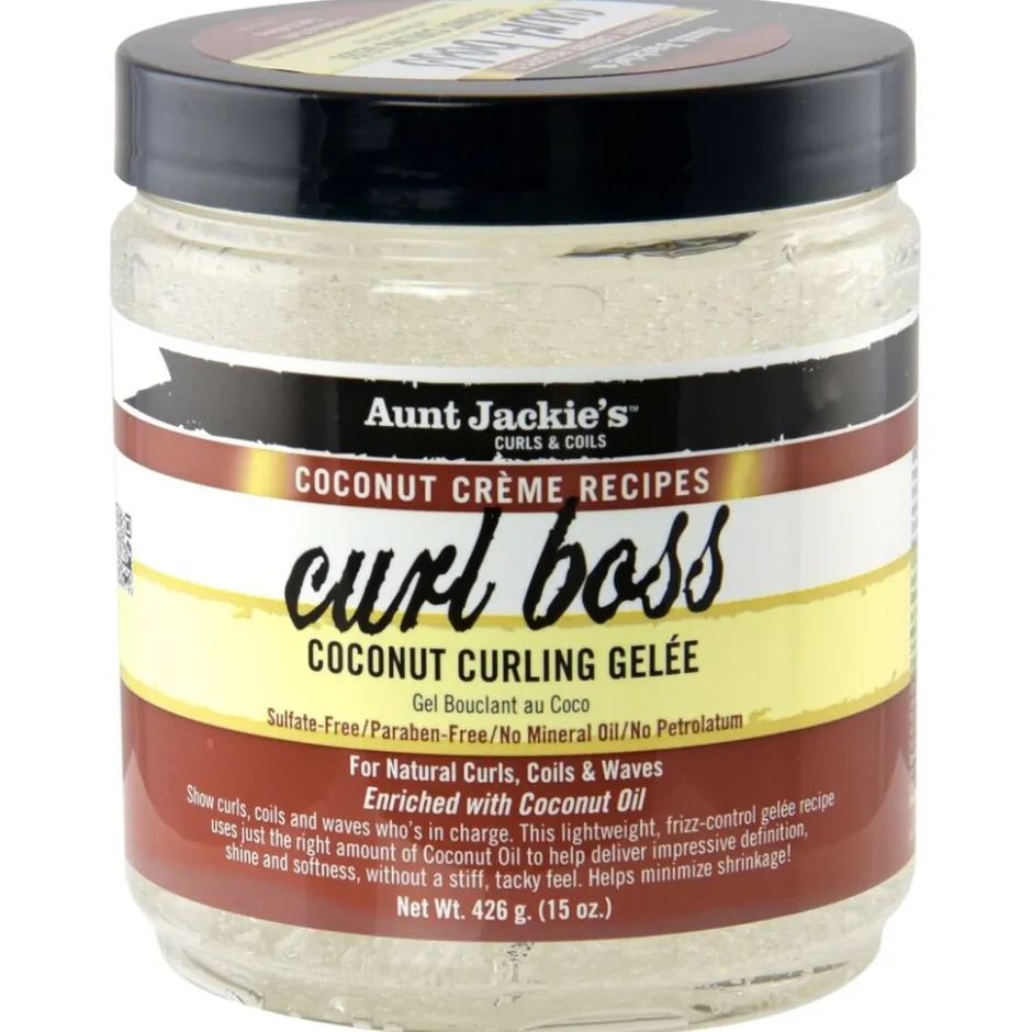 Aunt Jackie's Coconut Crème Recipes Curl Boss Coconut Curling Gelée< Haargel
