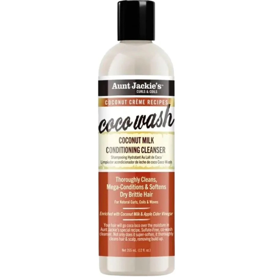 Curls & Coils Coconut Crème Recipes Coco Wash Coconut Milk Conditioning Cleanser|Aunt Jackie's Outlet