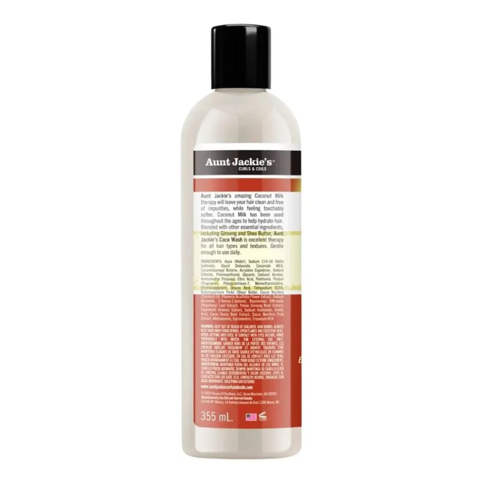 Curls & Coils Coconut Crème Recipes Coco Wash Coconut Milk Conditioning Cleanser|Aunt Jackie's Outlet