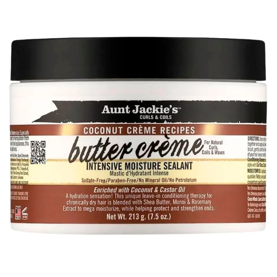 Curls & Coils Coconut Crème Recipes Butter Crème Intensive Moisture Sealant|Aunt Jackie's