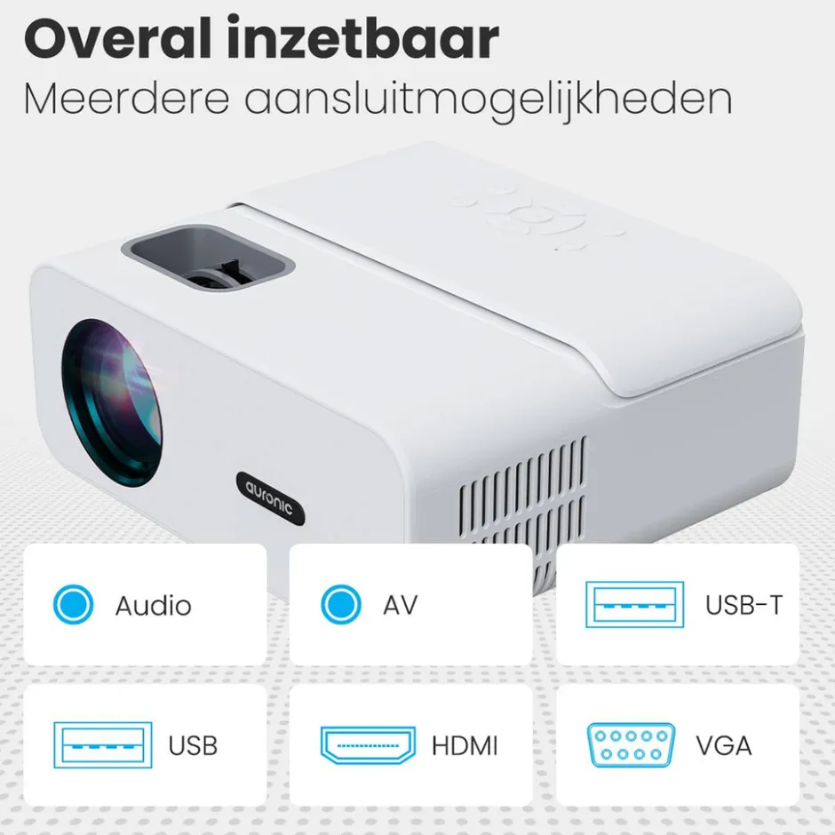 Auronic Beamer 10.000 Lumen< Speakers En Accessoires|Gaming
