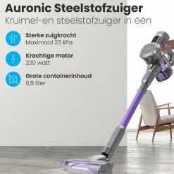 Auronic Draadloze Steelstofzuiger< Stofzuigers