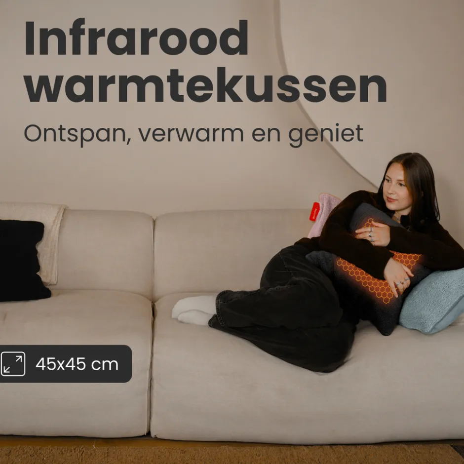Auronic Sherpa Fleece Warmtekussen 45x45cm< Warmteproducten