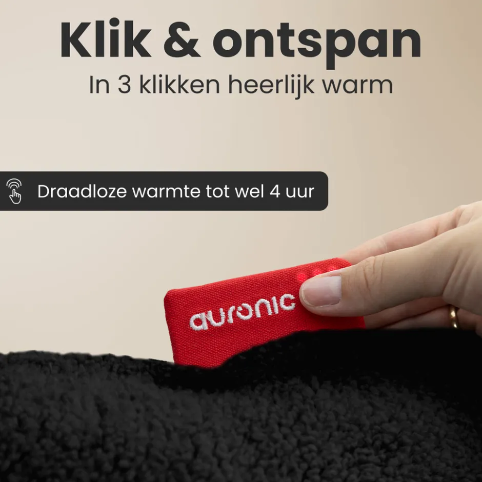 Auronic Sherpa Fleece Warmtekussen 45x45cm< Warmteproducten