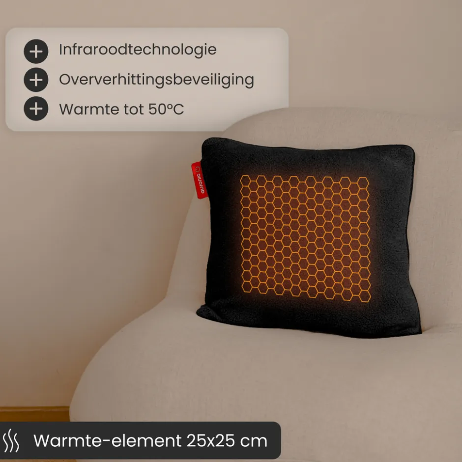 Auronic Sherpa Fleece Warmtekussen 45x45cm< Warmteproducten